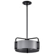 Altos 3 Light Small Pendant - Gray and Matte Black Finish