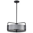 Altos 4 Light Medium Pendant - Gray and Matte Black Finish