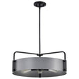 Altos 5 Light Large Pendant - Gray and Matte Black Finish