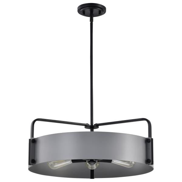 Altos 5 Light Large Pendant - Gray and Matte Black Finish