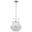 Valdora 1 Light Pendant - 14 Inches - Polished Nickel - White Opal Glass