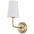 Cordello 1 Light Sconce - Vintage Brass Finish - Etched White Opal Glass