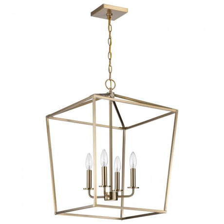 Emma 4 Light Small Pendant - Burnished Brass Finish