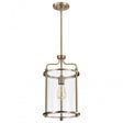 Yorktown 1 Light Pendant - Burnished Brass Finish - Clear Glass