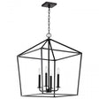 Emma 4 Light Large Pendant - Matte Black Finish