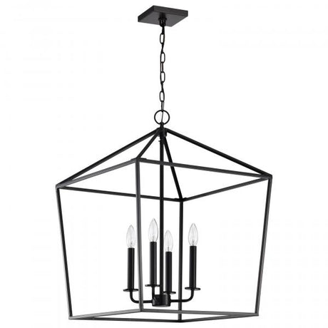 Emma 4 Light Large Pendant - Matte Black Finish