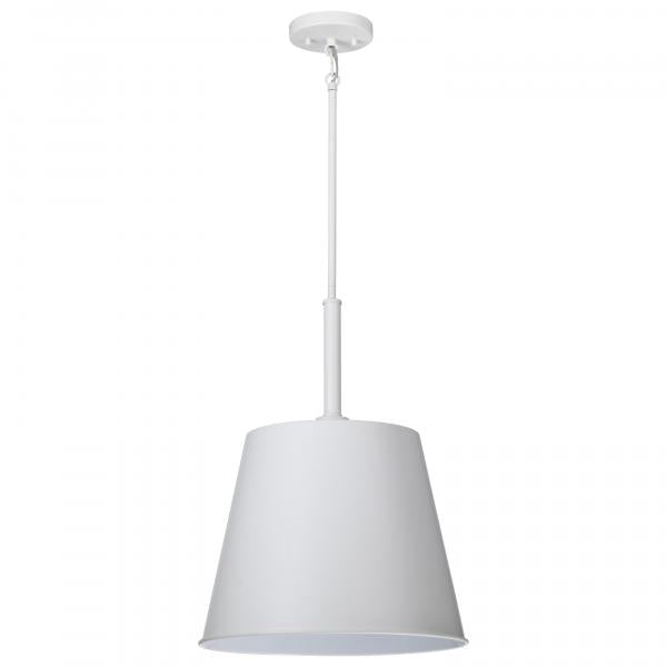 Alexis 1 Light Large Pendant - Matte White Finish