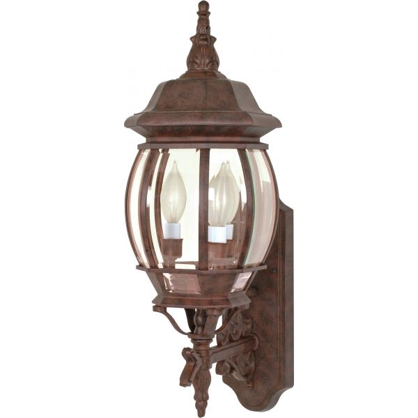 Central Park - 3 Light - 22 in. - Wall Lantern with Clear Beveled Glass