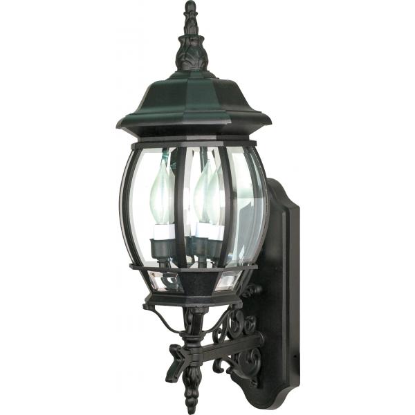 Central Park - 3 Light - 22 in. - Wall Lantern with Clear Beveled Glass