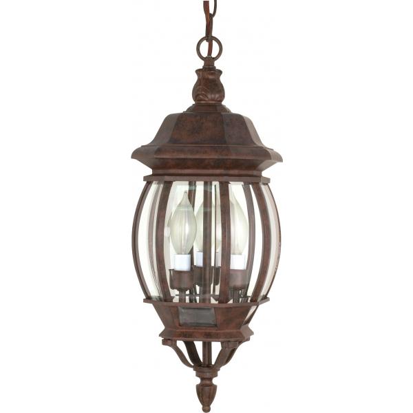 Central Park - 3 Light - 20 in. - Hanging Lantern with Clear Beveled Glass