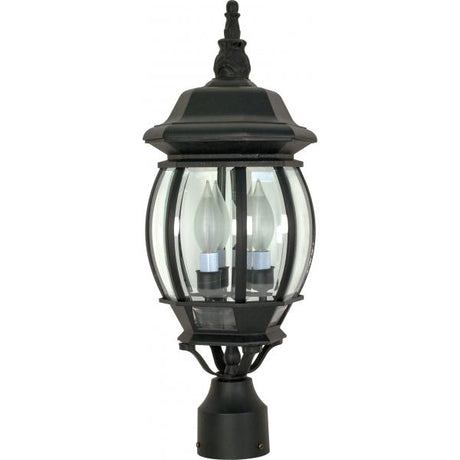 Central Park - 3 Light - 21 in. - Post Lantern with Clear Beveled Glass