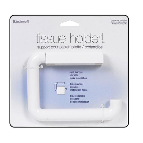 iDesign White Toilet Paper Holder