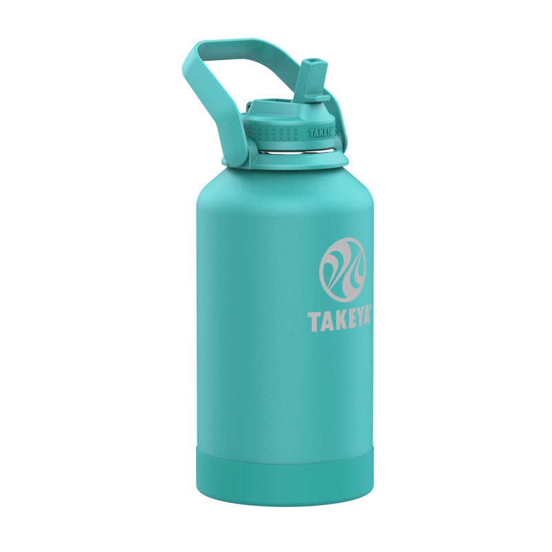 Takeya Newman Pickleball 64 oz Dropshot Teal BPA Free Insulated Water Bottle