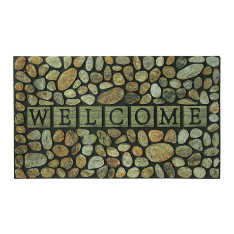 Sports Licensing Solutions 18 in. W X 30 in. L Multicolored Pebble Welcome Rubber Floor Mat