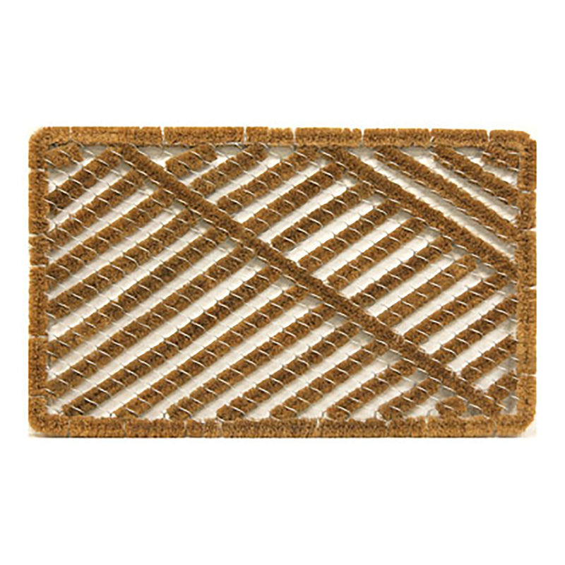 Sports Licensing Solutions 18 in. W X 30 in. L Brown Wire Brush Coir Utility Mat