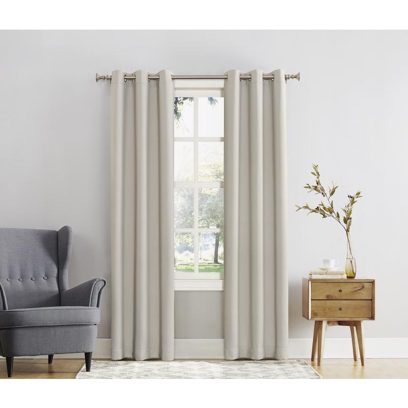 Sun Zero Norwich Ivory Blackout Curtains 80 in. W X 84 in. L