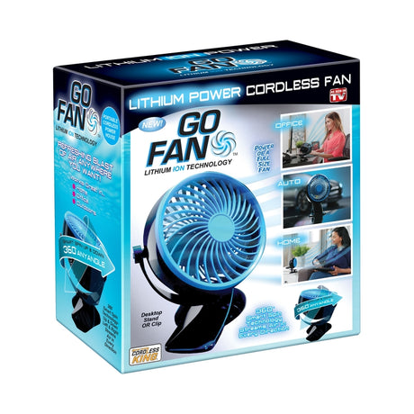 Go Fan Cordless Rechargeable Fan Plastic 1 pk