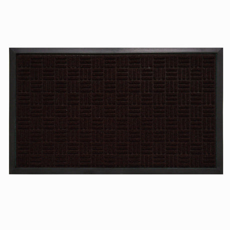 Sports Licensing Solutions 24 in. W X 36 in. L Brown Parquet Rubber Door Mat