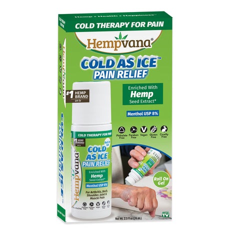 Hempvana Cold As Ice Clear Pain Relief Roll-On Gel 2.5 oz 1 pk