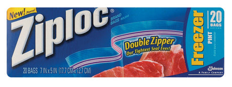 Ziploc Clear Double Zipper Freezer Bag 20 pk