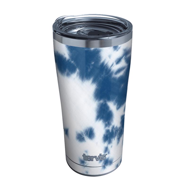 Tervis 20 oz Acid Wash Tie Dye Blue/White BPA Free Double Wall Tumbler