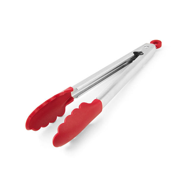 KitchenAid Silver/Red Silicone/Stainless Steel Tip Tongs