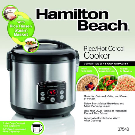 Hamilton Beach Silver 14 cups Programmable Rice Cooker