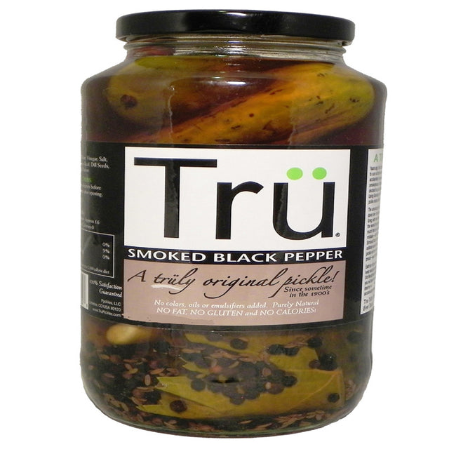 Tru Pickles Smoked Black Pepper Pickles 24 oz Jar