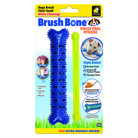 BulbHead Brush Bone Dog Self Brushing Toothbrush 1 pk