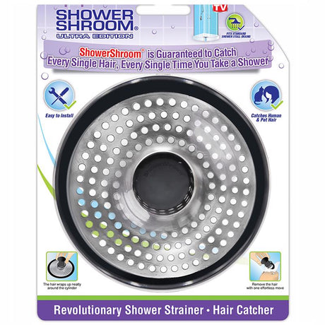 ShowerShroom Ultra Edition Brushed Stainless Steel Drain Protector