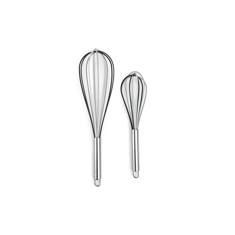 Core Kitchen Gray Silicone/Stainless Steel Whisk Set