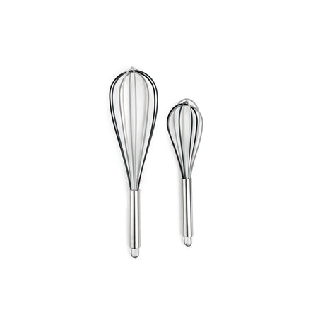 Core Kitchen Gray Silicone/Stainless Steel Whisk Set