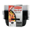 Rubbermaid Take Alongs 5 cups Black Food Container and Lid 8 pk