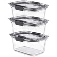 Rubbermaid Brilliance Clear Food Container and Lid 3 pk