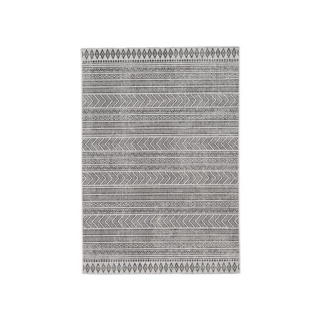 Signature Design by Ashley Brinoy 94 in. W X 122 in. L Black/White Geometric Polypropylene Rug