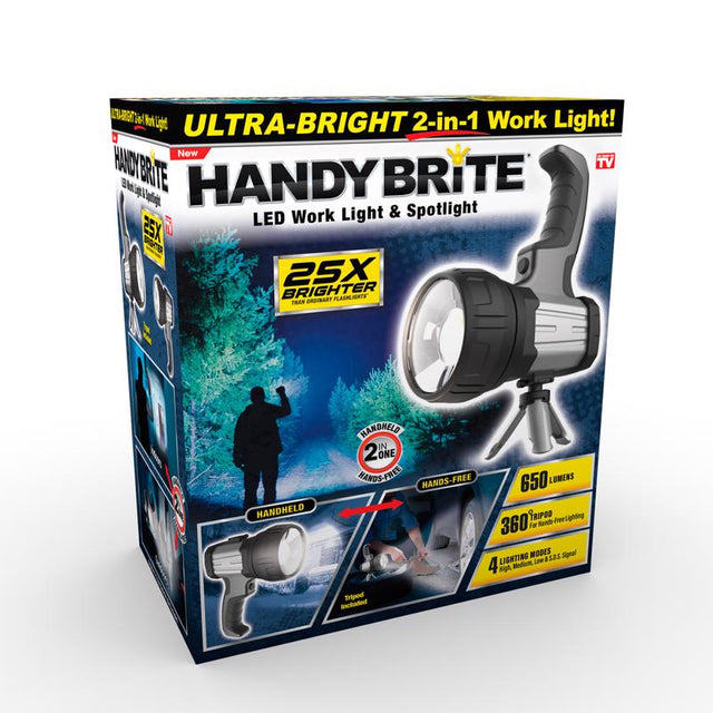 Handy Brite 650 lm LED Battery Handheld Work Light w/Tripod