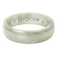 Groove Life Womens Thin Solid Pearl Round White Ring Silicone Water Resistant Size 7