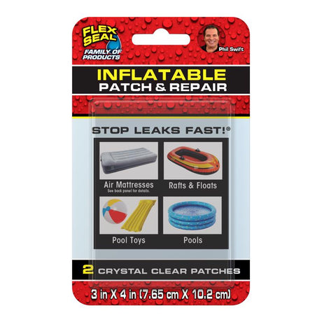 Flex Seal Family of Products Stop Leaks Fast Inflatable Patch & Repair Kit PVC 2 pk