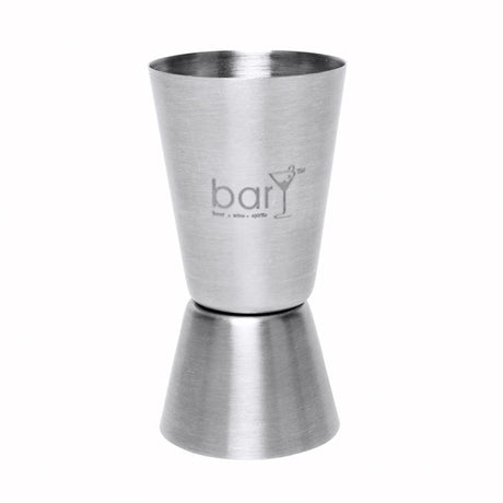 BarY3 1.5 oz Silver Stainless Steel Double Jigger