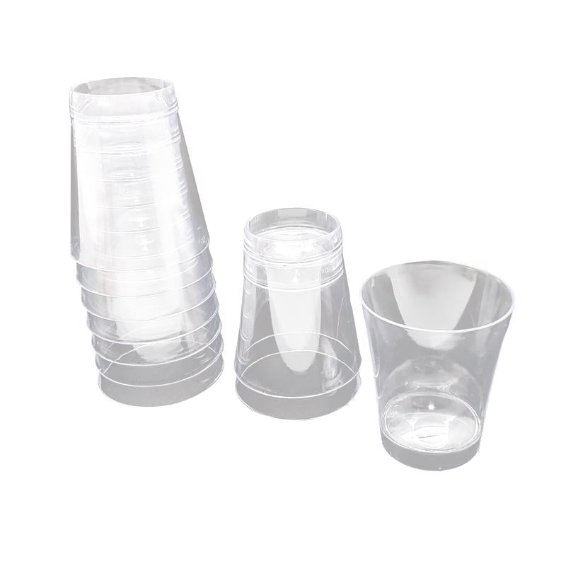 BarY3 2 oz Clear Plastic Disposable Shot Glass