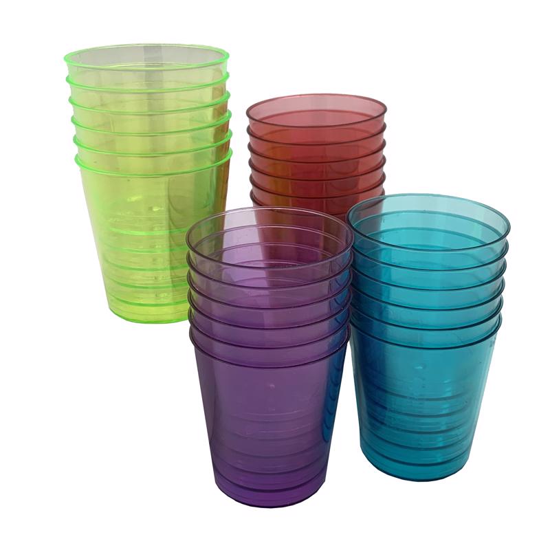 Kolorae 1 oz Assorted Polyethylene Disposable Shot Glass