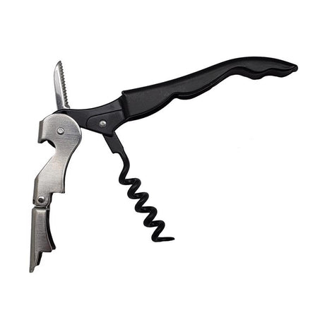 BarY3 Black/Silver Steel/Polypropylene Waiter's Corkscrew