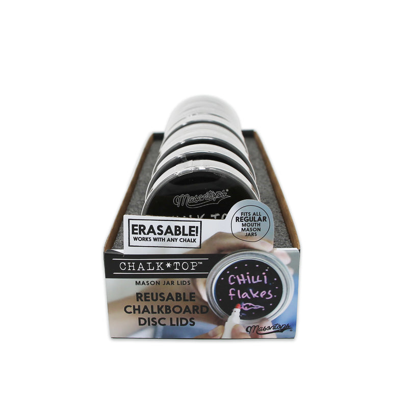 Masontops Chalk Top Regular Mouth Chalkboard Mason Jar Lid 8 pk