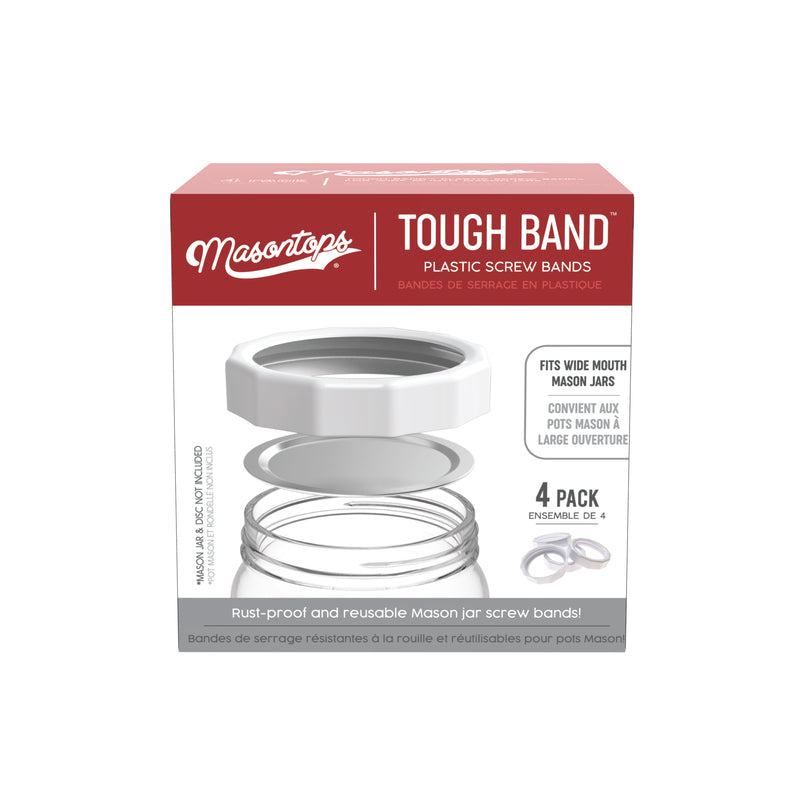 Masontops Tough Band Wide Mouth Canning Rings 4 pk