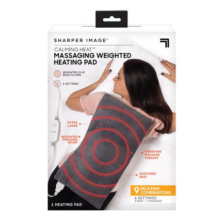 Sharper Image Calming Heat Massaging Heating Pad 1 pc