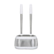 Polder Toilet Brush and Plunger Caddy White/Silver