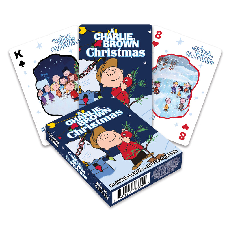 NMR Aquarius Christmas Charlie Brown Playing Cards Cardboard/Paper Multicolored 54 pc