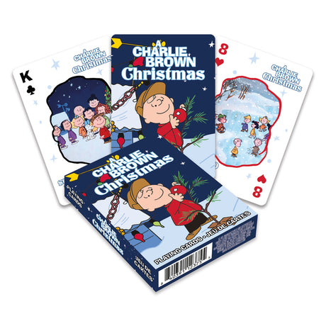 NMR Aquarius Christmas Charlie Brown Playing Cards Cardboard/Paper Multicolored 54 pc