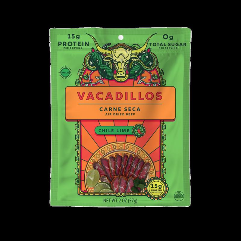 Vacadillos Carne Seca Chile Lime Beef Strips 2 oz Bagged