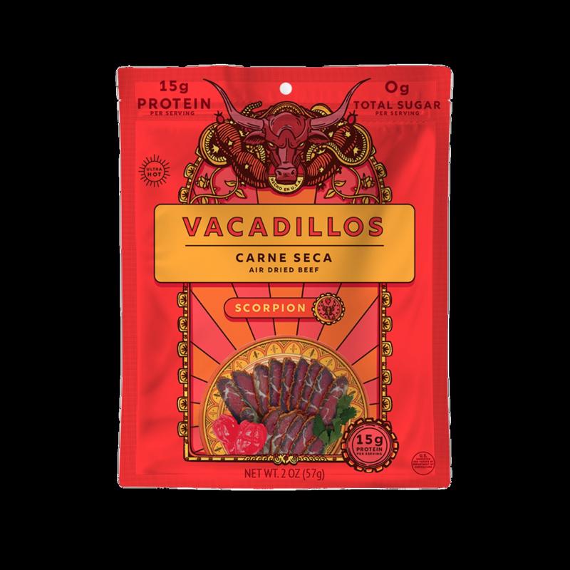 Vacadillos Carne Seca Scorpion Beef Strips 2 oz Bagged